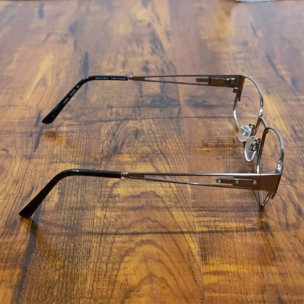 Charmant CH12121 Pure Titanium 53-16-135 BR Rhinestone Accent Eyeglasses Frames